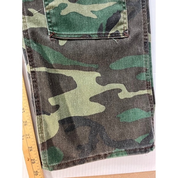 Liberty Camo Overalls Men's 38x30 Green Woodland Bib Workwear Denim - Picture 4 of 4